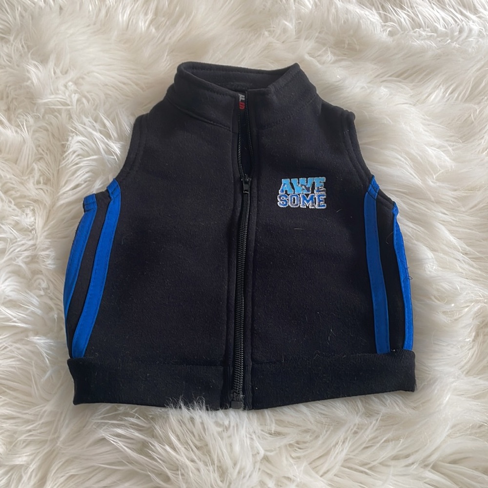 18 month black and blue vest
